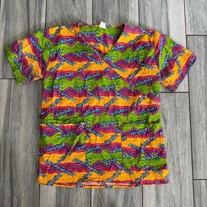 Women’s Nestle Laffy Taffy Medical Scrub Top  Size Medium